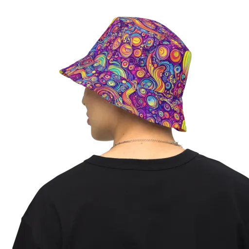 Festival of Whimsy on a Reversible Bucket Hat