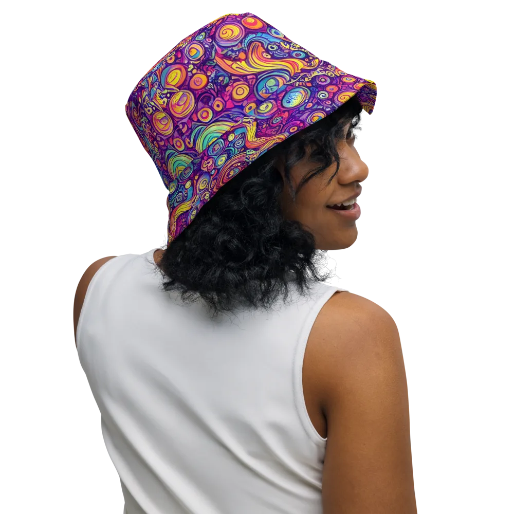 Festival of Whimsy on Reversible Bucket Hat — Right Outside