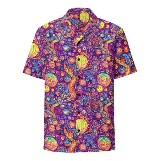 Festival of Whimsy on a Button Shirt