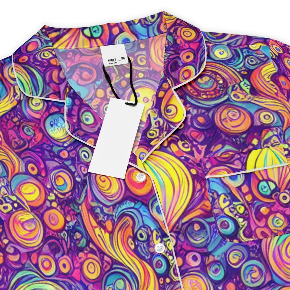 Festival of Whimsy on Women's Short Sleeve Pajama Top — Product details