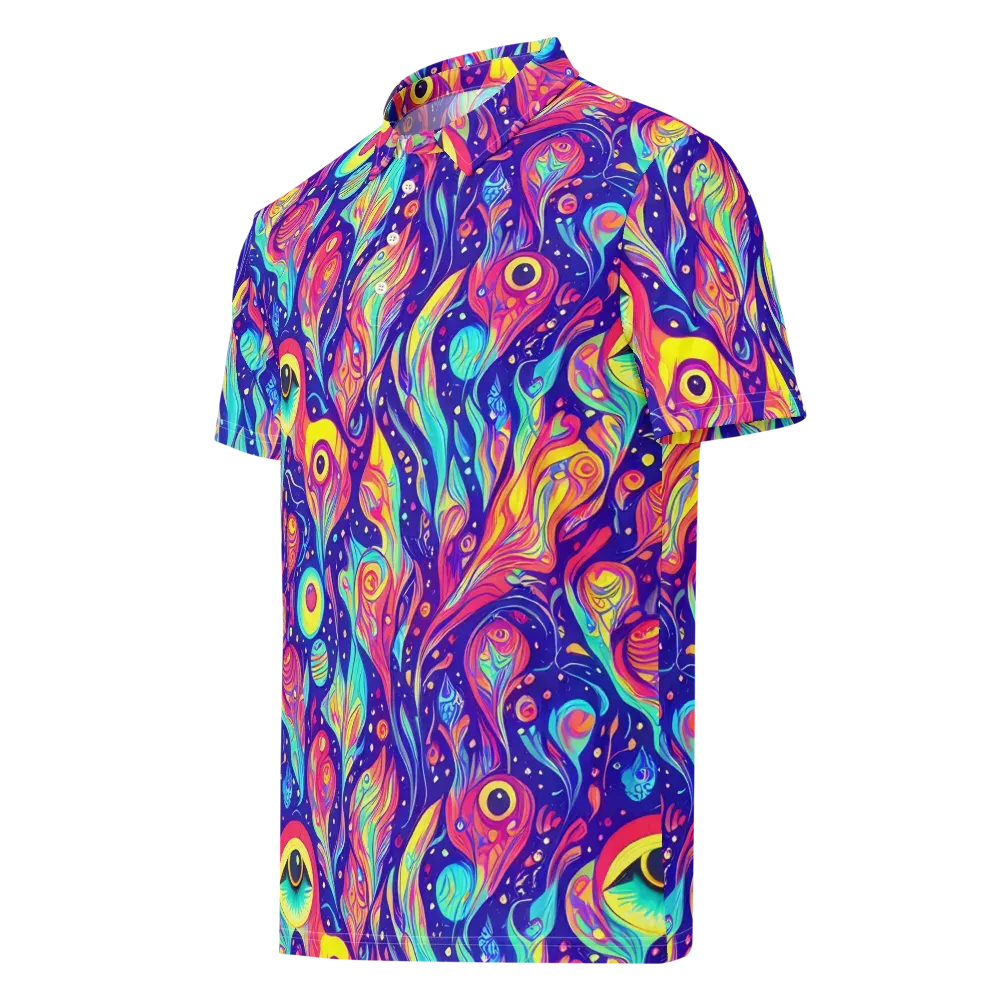 Mystic Petal Dance on Men's Slim Fit Polo Shirt — Left Front