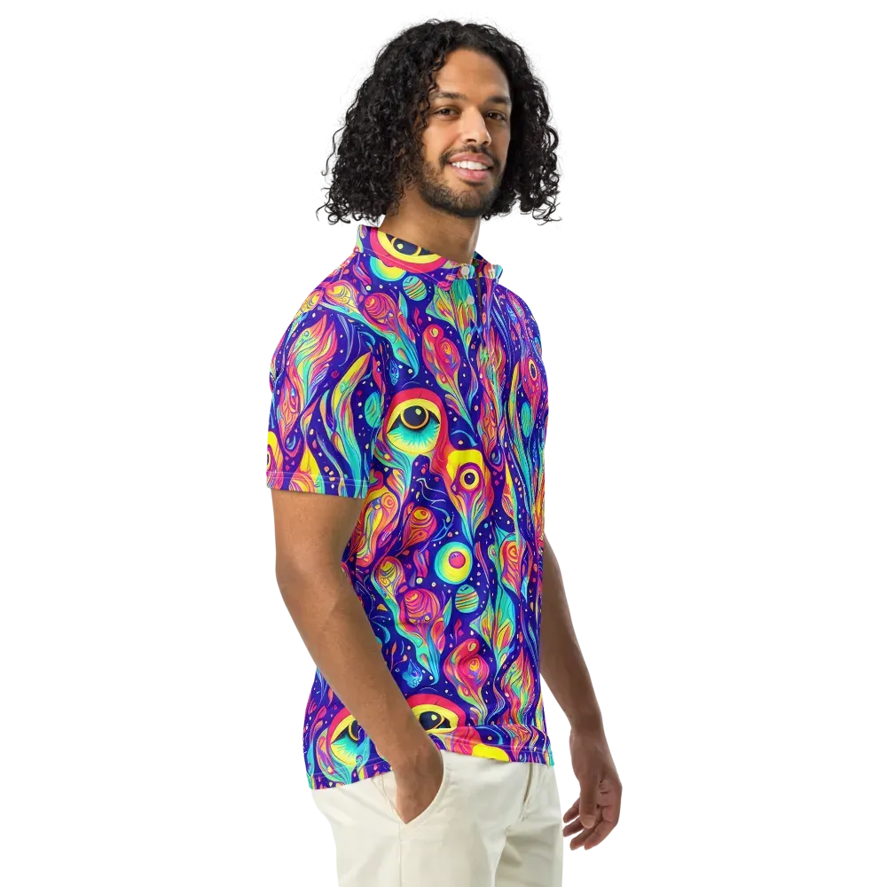 Mystic Petal Dance on Men's Slim Fit Polo Shirt — Right Front