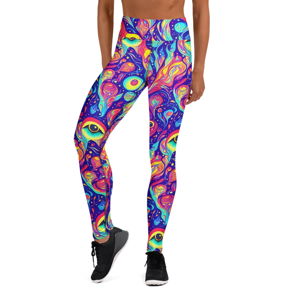 Mystic Petal Dance on Yoga Leggings — Front