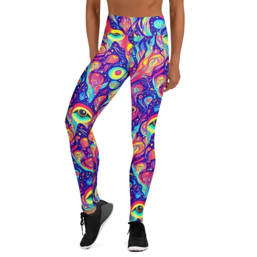 Mystic Petal Dance on a Yoga Leggings