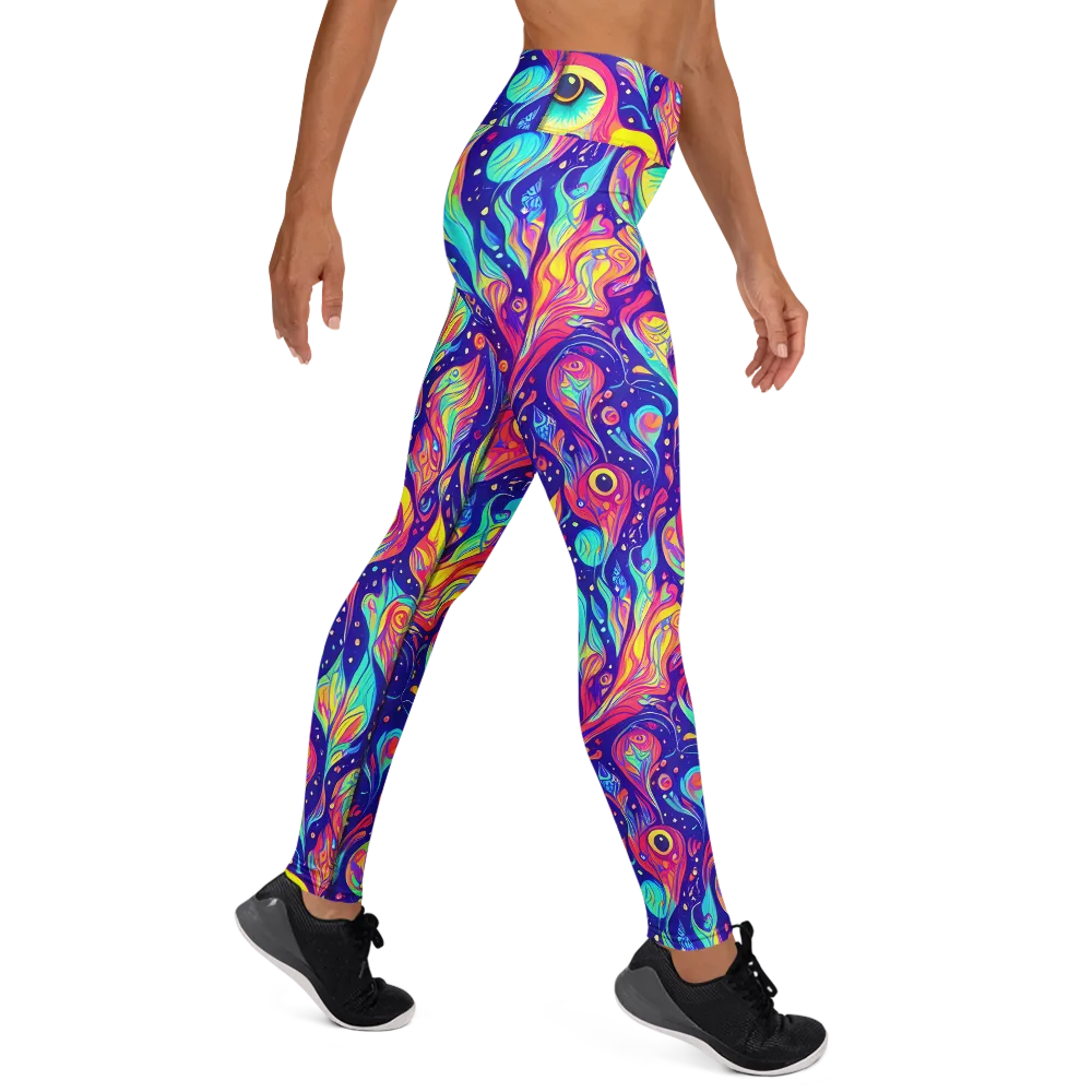 Mystic Petal Dance on Yoga Leggings — Right