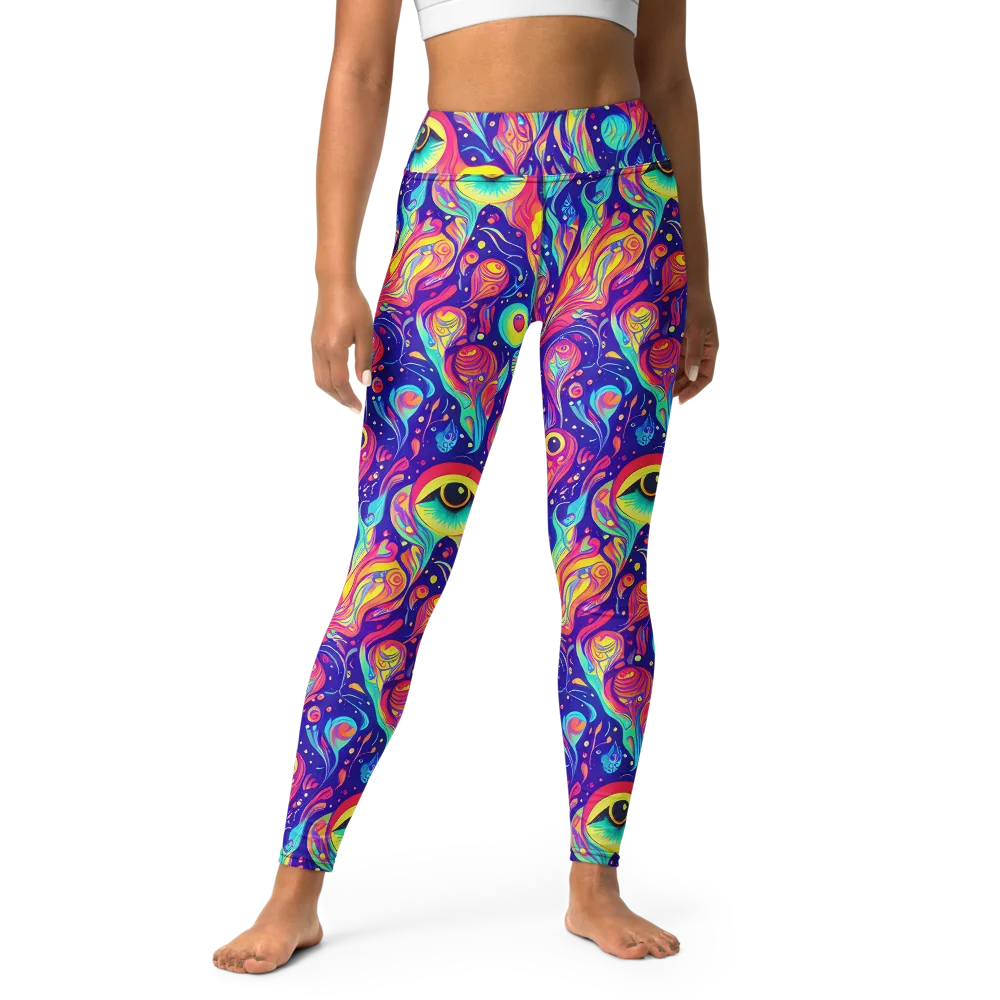 Mystic Petal Dance on Yoga Leggings — Front