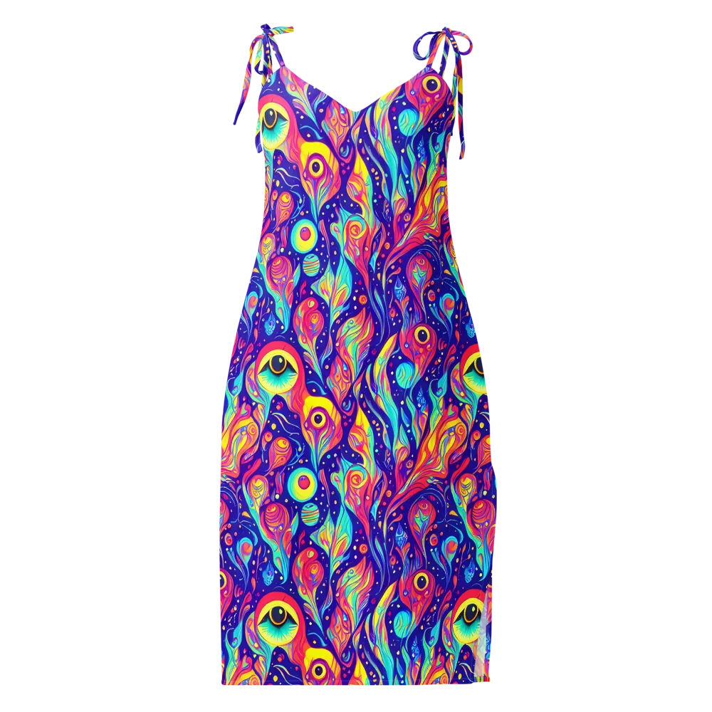 Mystic Petal Dance on Slip Dress — Front