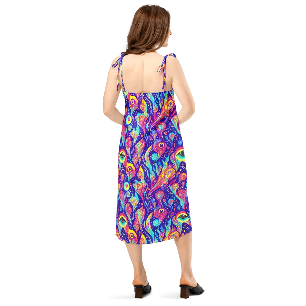 Mystic Petal Dance on Slip Dress — Back