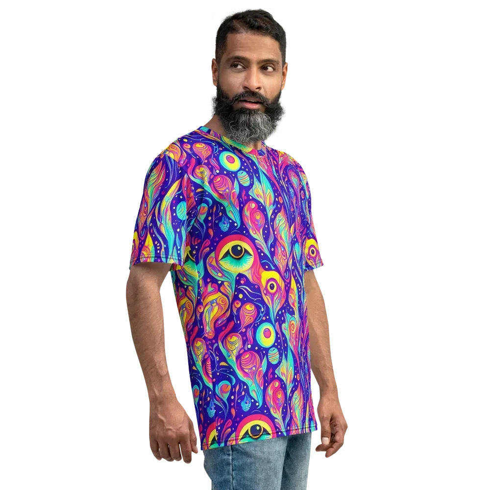 Mystic Petal Dance on Men's Crew Neck T-Shirt — Right