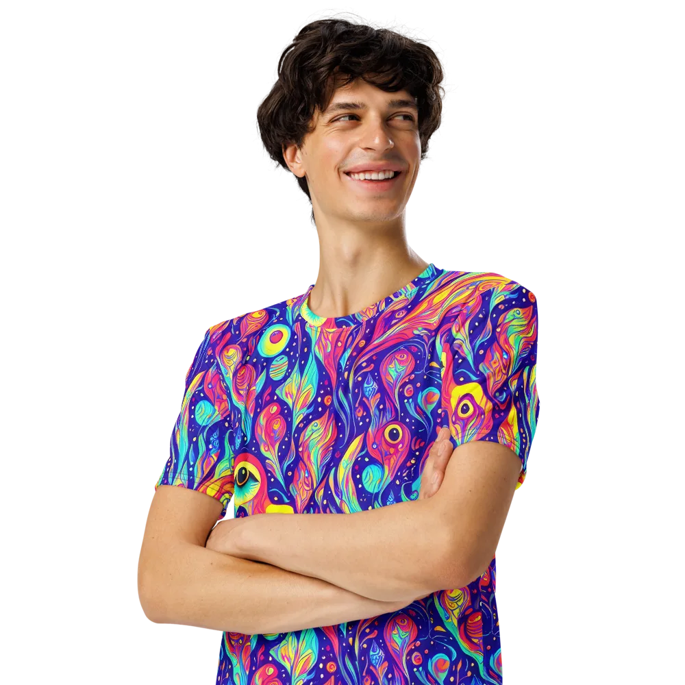 Mystic Petal Dance on Men's Crew Neck T-Shirt — Left Front