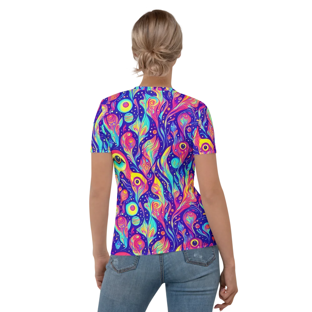 Mystic Petal Dance on Women's Crew Neck T-Shirt — Back