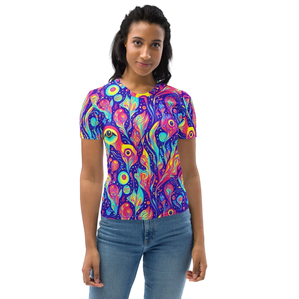 Mystic Petal Dance on Women's Crew Neck T-Shirt — Front