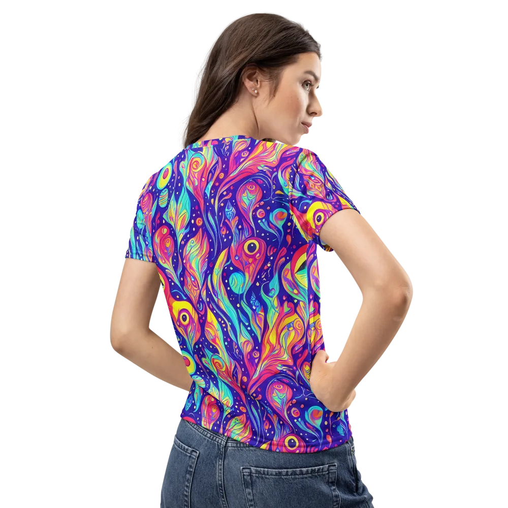 Mystic Petal Dance on Women's Crew Neck T-Shirt — Back