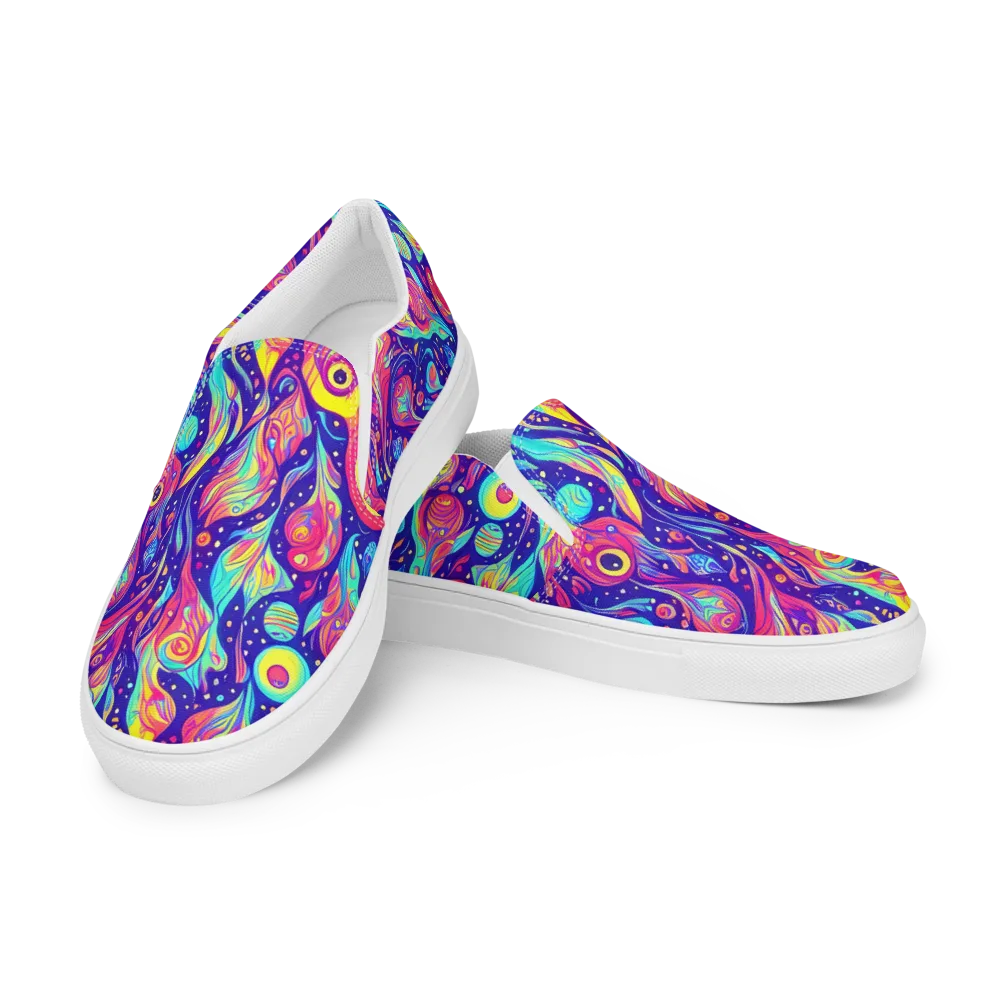 Mystic Petal Dance on Men's Slip-On Canvas Shoes — Left Front