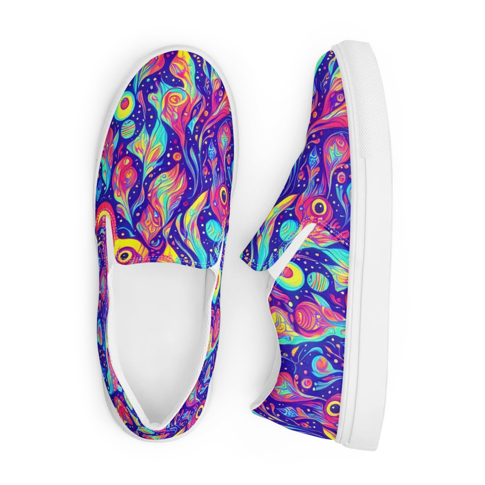 Mystic Petal Dance on Men's Slip-On Canvas Shoes — Front