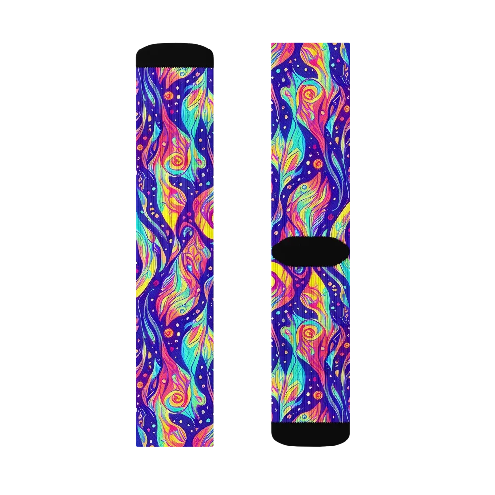 Mystic Petal Dance on Socks — Right Sock