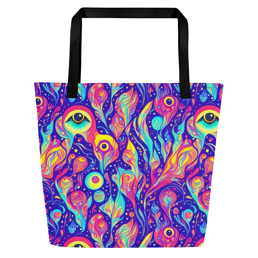 Mystic Petal Dance on Large Tote Bag W/ Pocket — Front