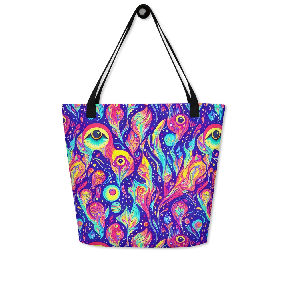 Mystic Petal Dance on Large Tote Bag W/ Pocket — Front