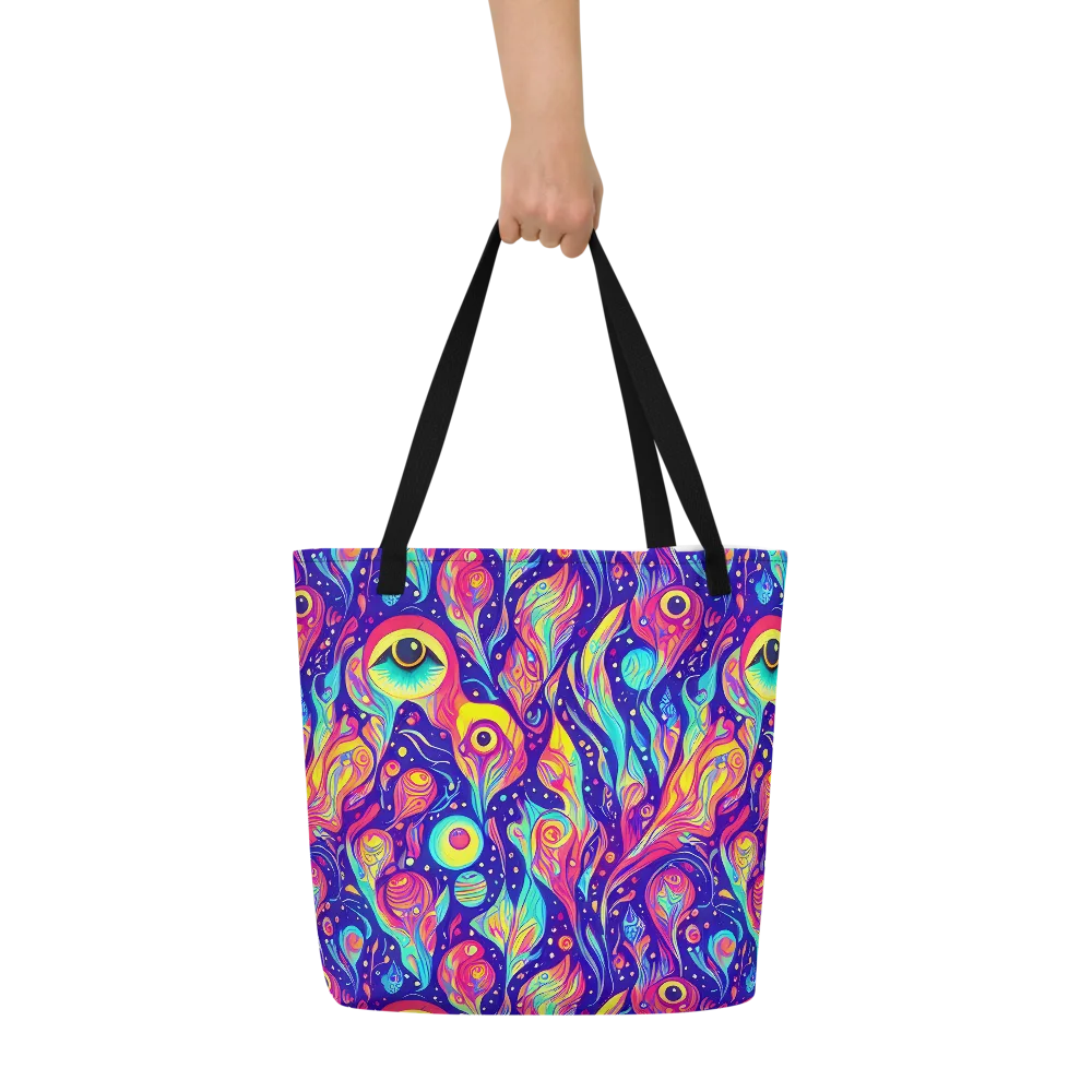 Mystic Petal Dance on Large Tote Bag W/ Pocket — Front