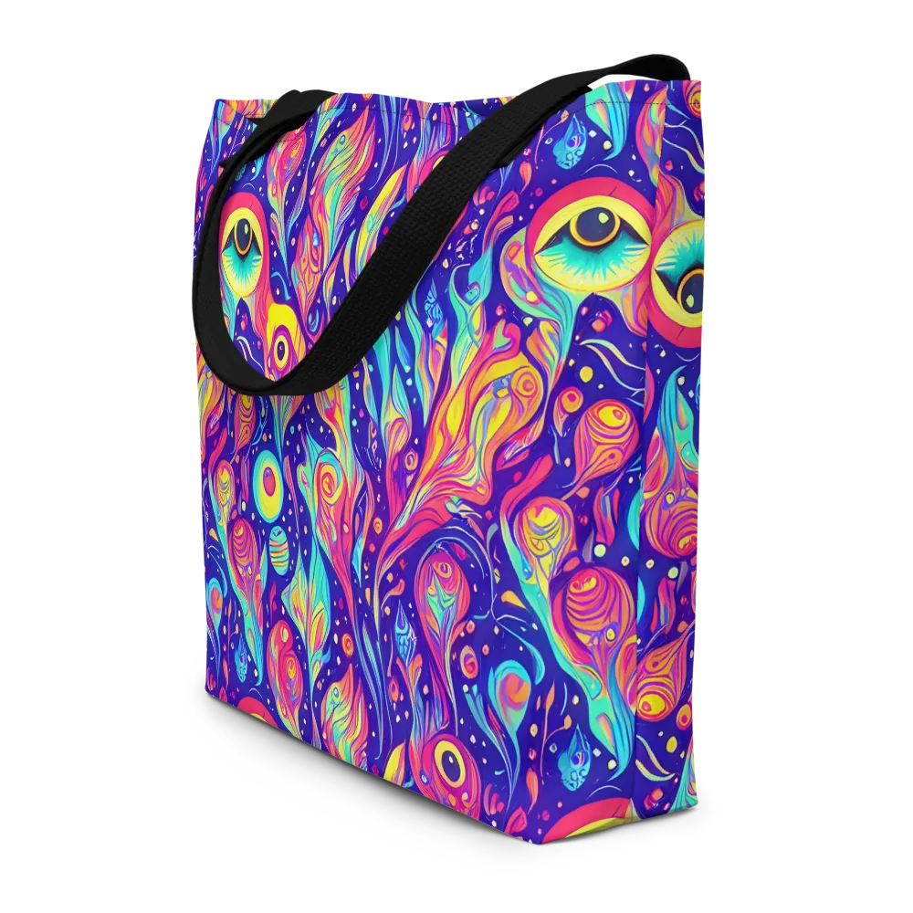 Mystic Petal Dance on Large Tote Bag W/ Pocket — Front