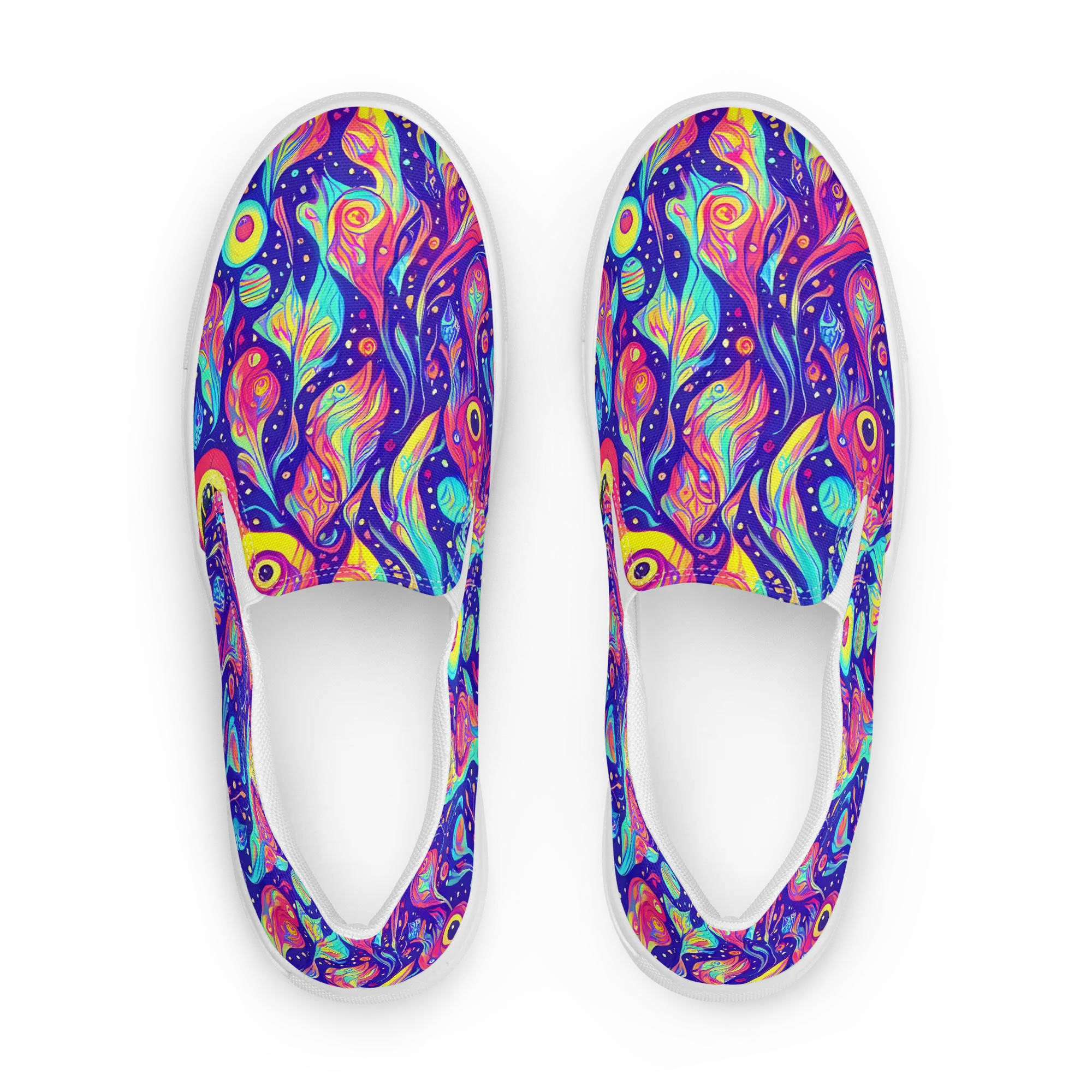 Mystic Petal Dance on Women's Slip-On Canvas Shoes — Front