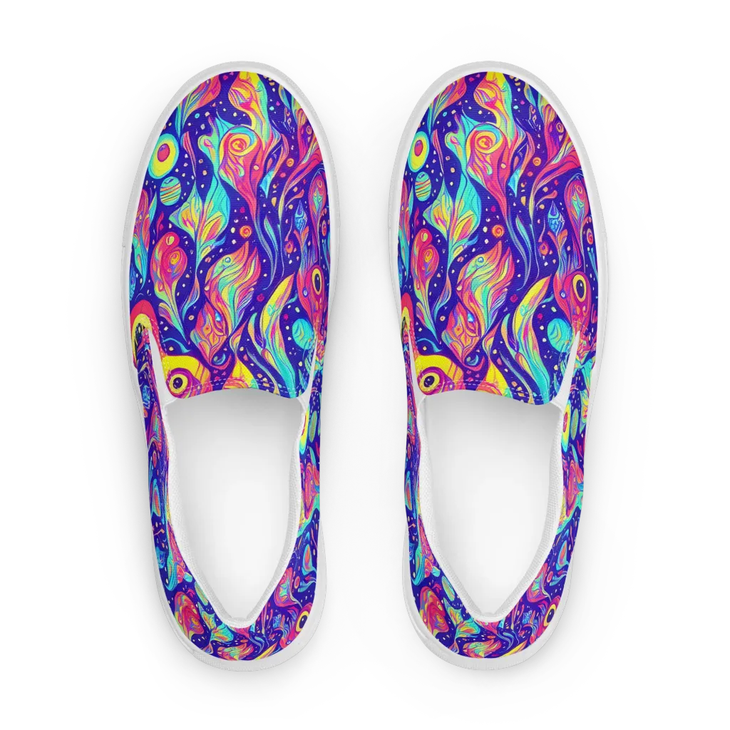 Mystic Petal Dance on Women's Slip-On Canvas Shoes — Front
