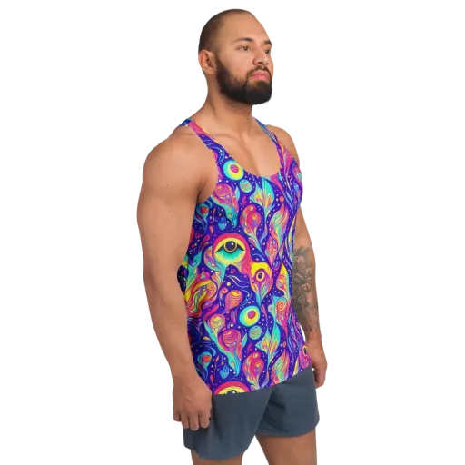 Mystic Petal Dance on a Men's Tank Top