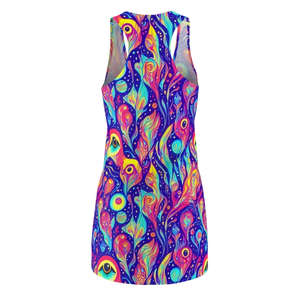 Mystic Petal Dance on Racerback Dress — Back