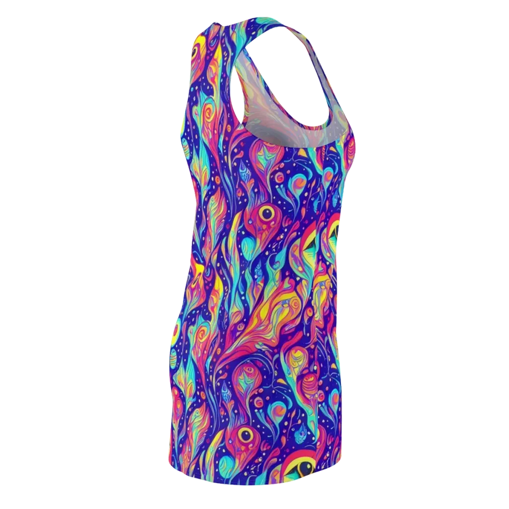 Mystic Petal Dance on Racerback Dress — Back Side