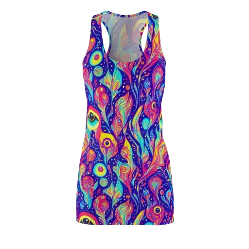 Mystic Petal Dance on a Racerback Dress