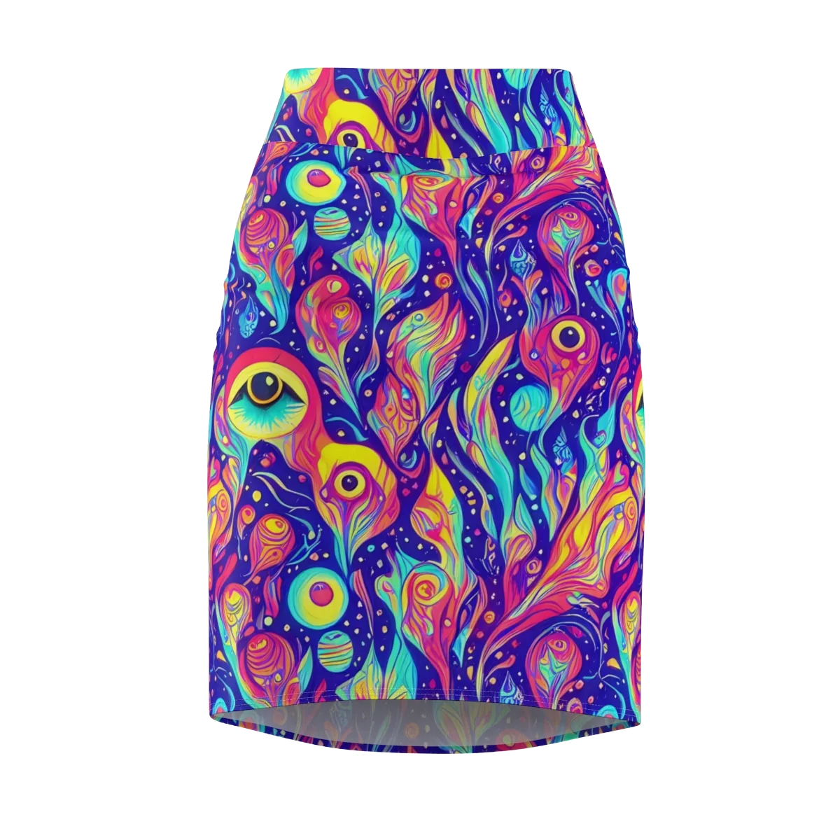 Mystic Petal Dance on Pencil Skirt — Front