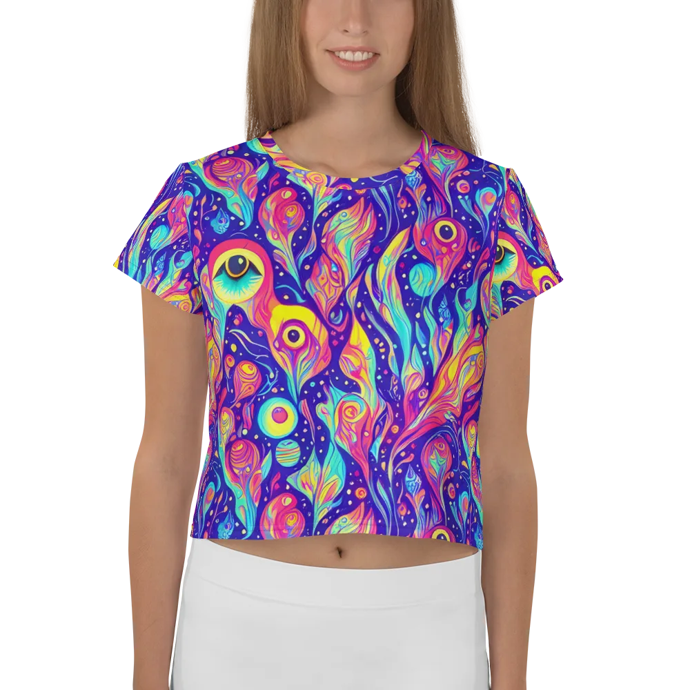 Mystic Petal Dance on Crop Tee — Front