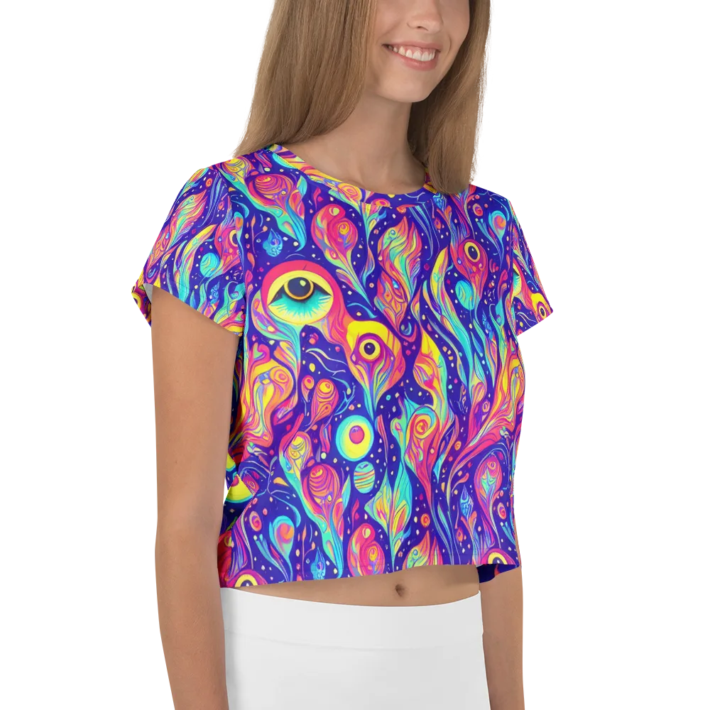Mystic Petal Dance on Crop Tee — Right