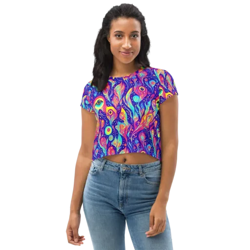 Mystic Petal Dance on a Crop Tee