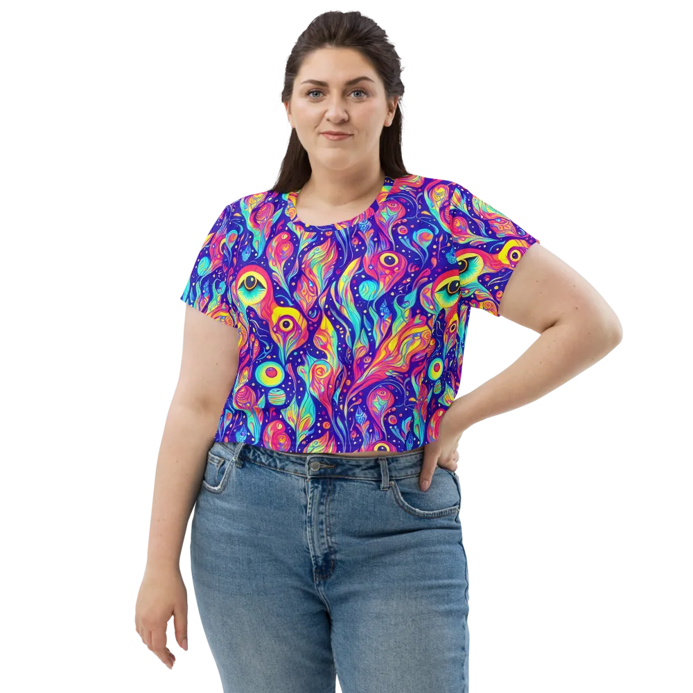 Mystic Petal Dance on Crop Tee — Front