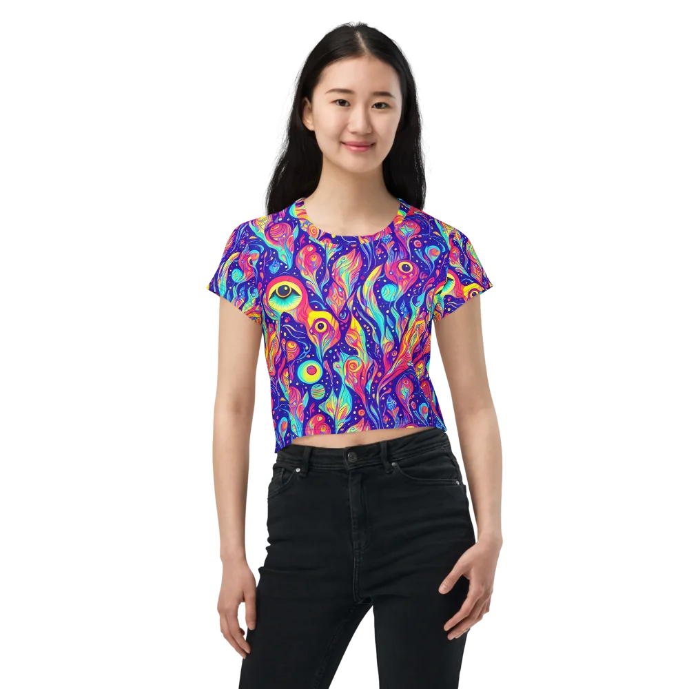 Mystic Petal Dance on Crop Tee — Front