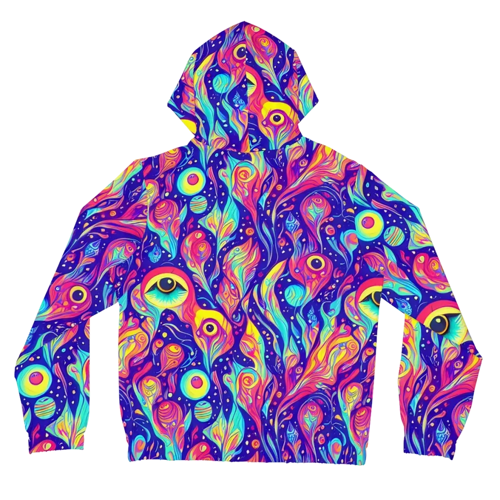 Mystic Petal Dance on Women's Full-Zip Hoodie — Back
