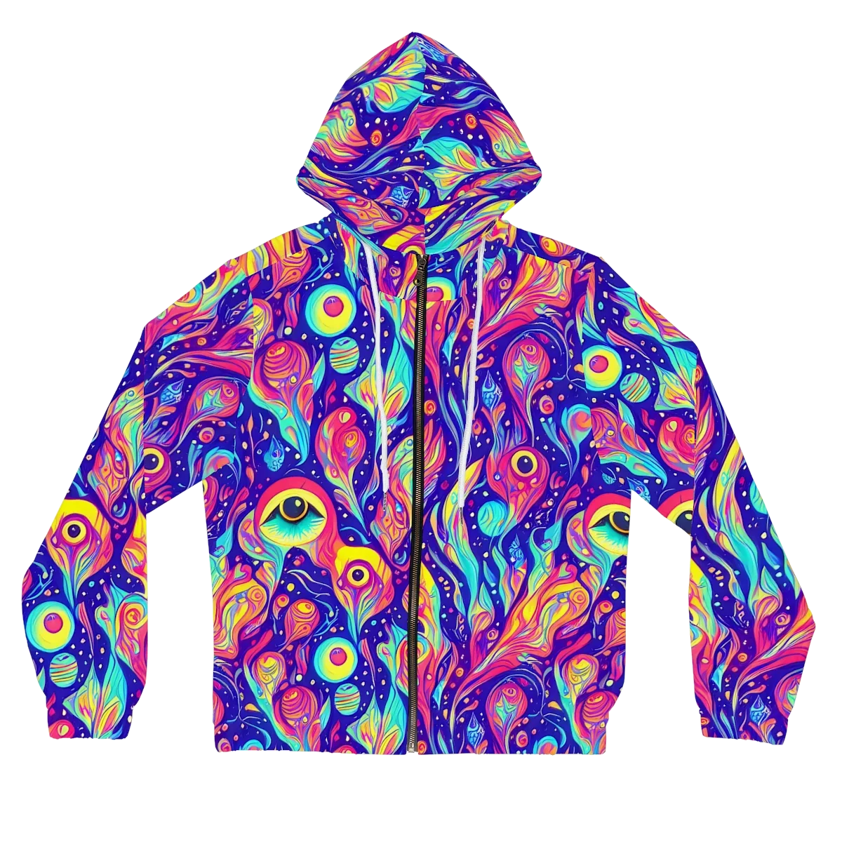 Mystic Petal Dance on Women's Full-Zip Hoodie — Front