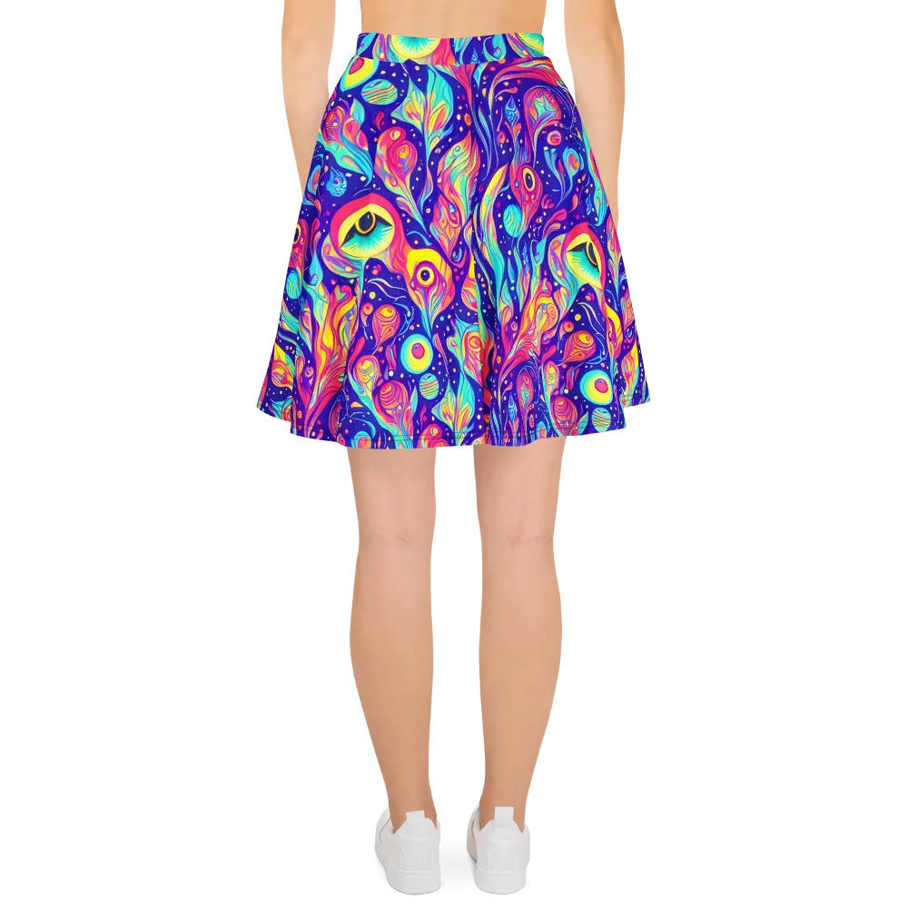 Mystic Petal Dance on Skater Skirt — Back