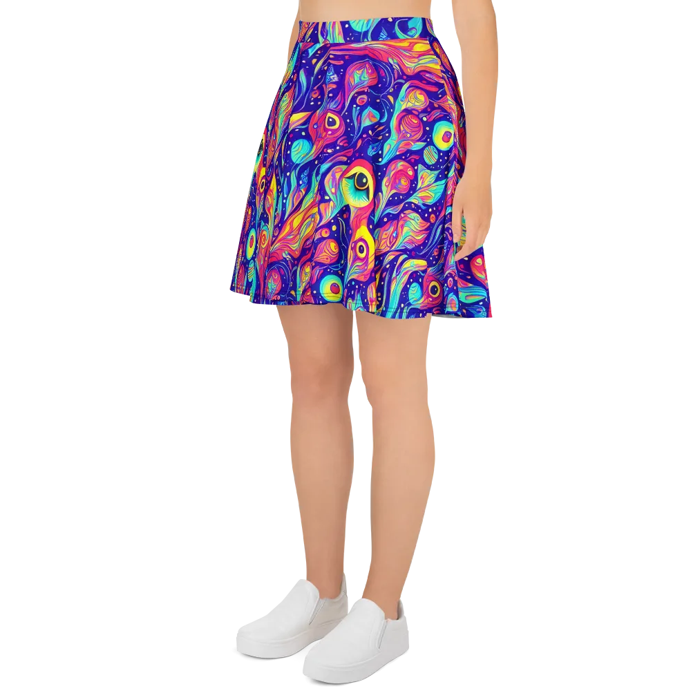 Mystic Petal Dance on Skater Skirt — Left