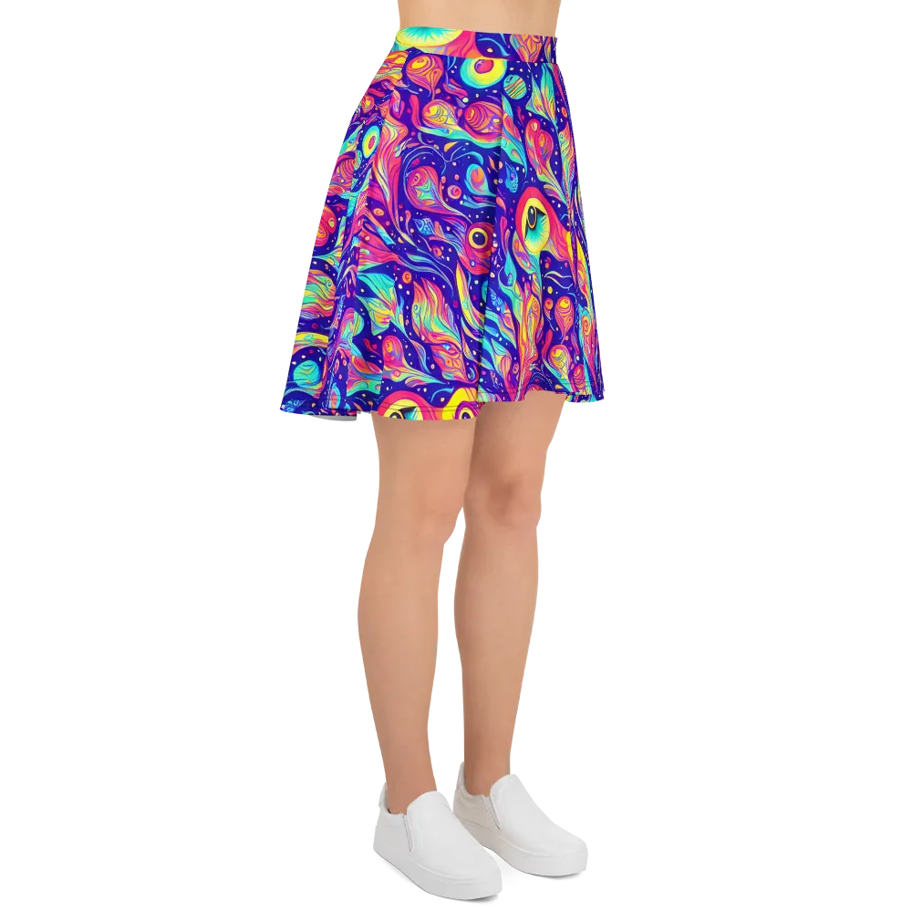 Mystic Petal Dance on Skater Skirt — Right