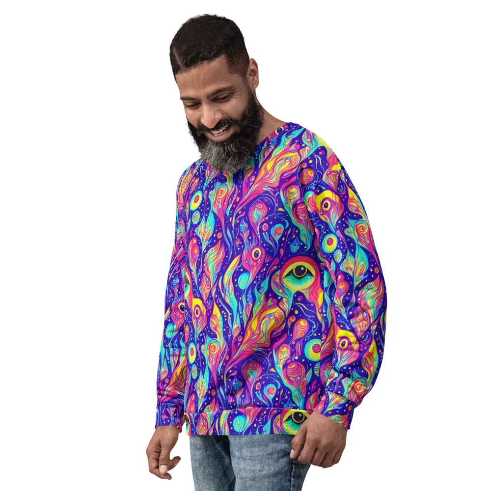 Mystic Petal Dance on Sweatshirt — Left Front