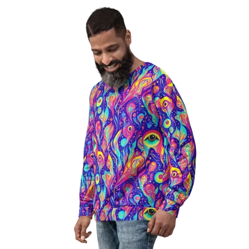 Mystic Petal Dance on a Sweatshirt