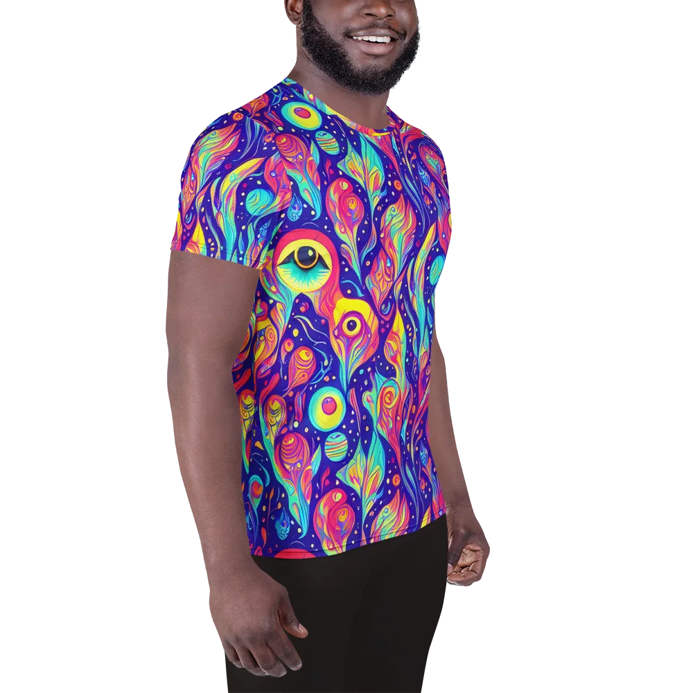 Mystic Petal Dance on Men's Athletic T-Shirt — Right