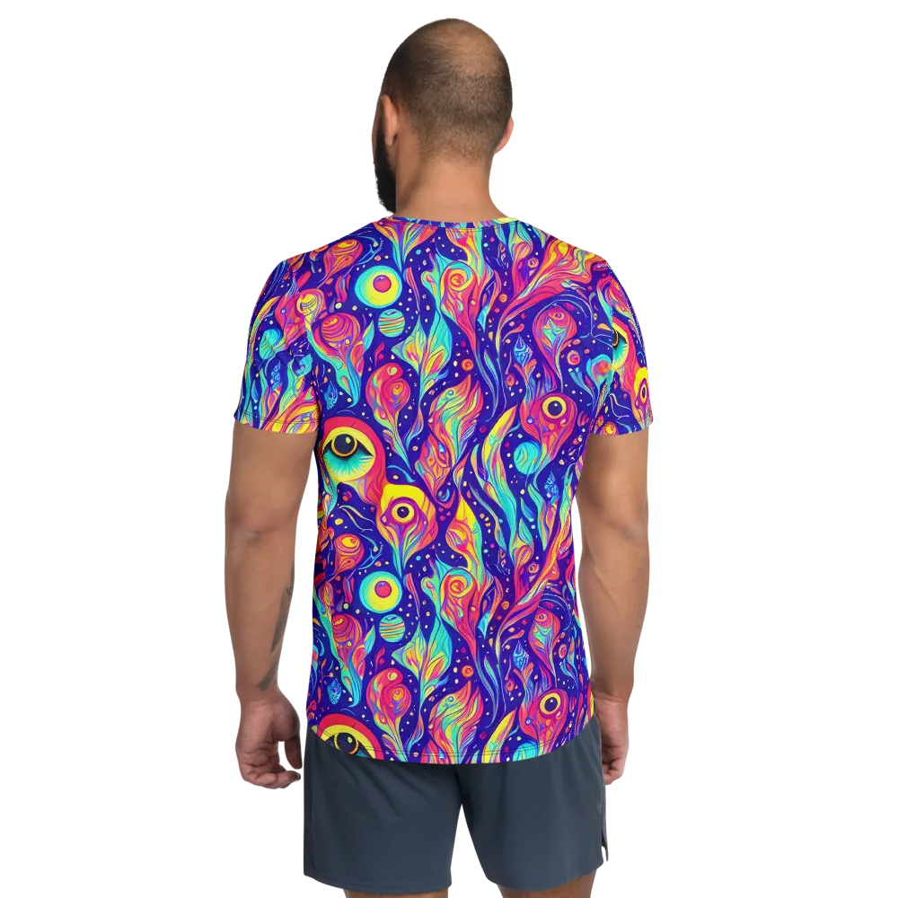 Mystic Petal Dance on Men's Athletic T-Shirt — Back