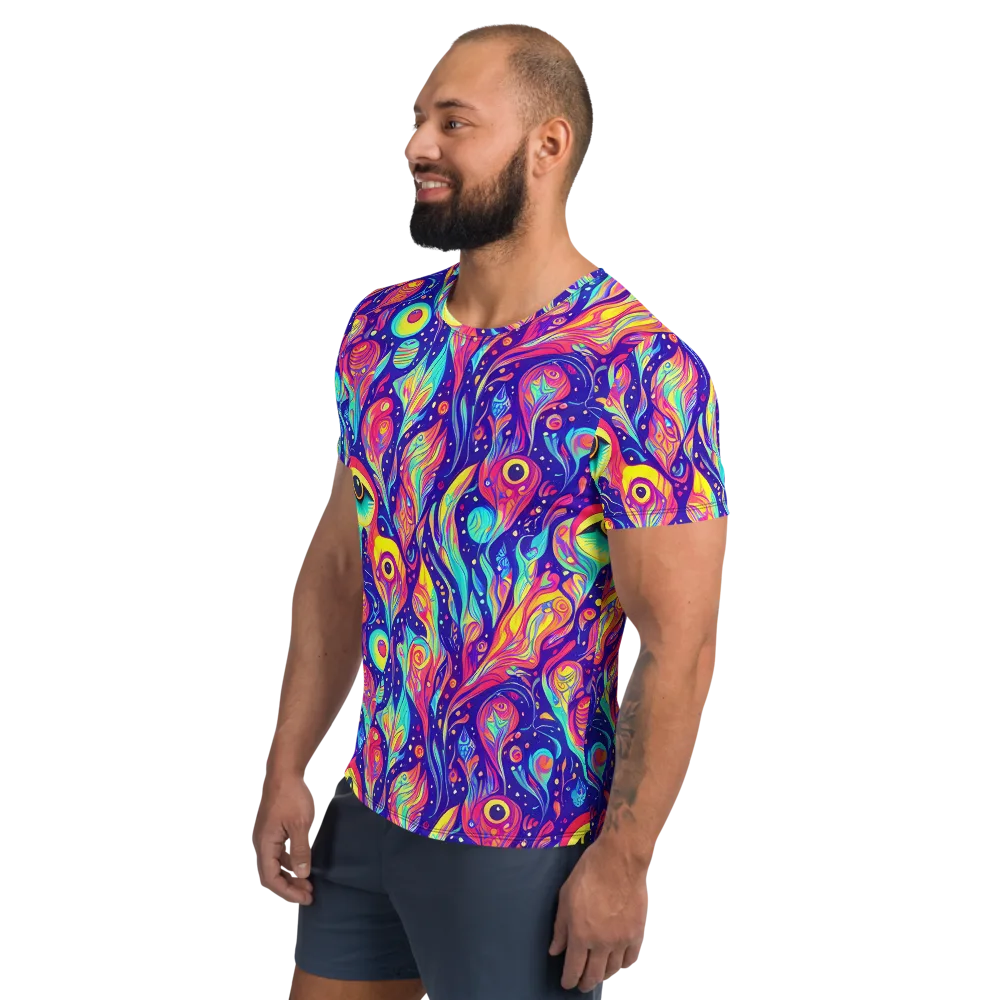 Mystic Petal Dance on Men's Athletic T-Shirt — Left