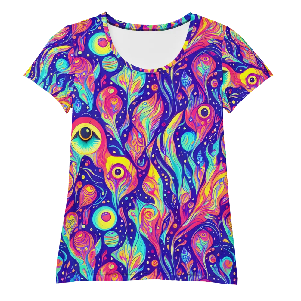 Mystic Petal Dance on Women's Athletic T-Shirt — Front