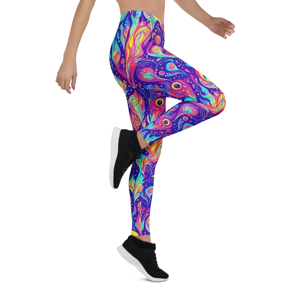 Mystic Petal Dance on Leggings — Right