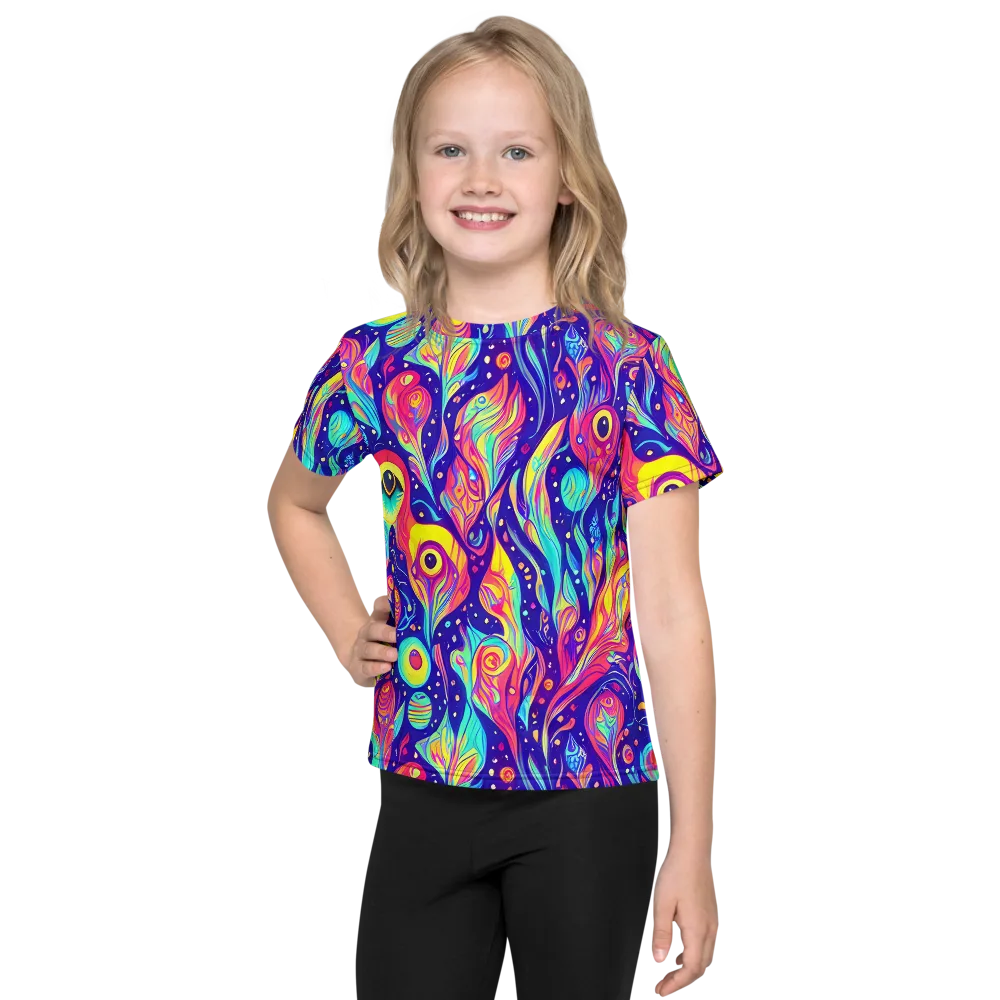 Mystic Petal Dance on Kids Crew Neck T-Shirt — Front
