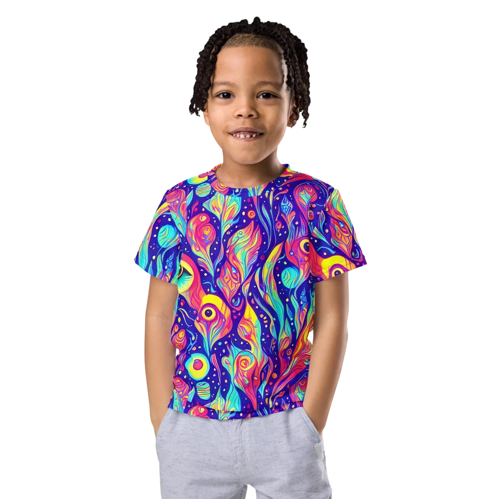 Mystic Petal Dance on Kids Crew Neck T-Shirt — Front